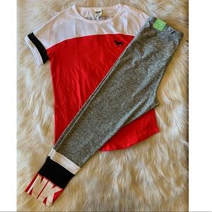 ⚡️ SALE VS PINK High Waist Leggings and Tee